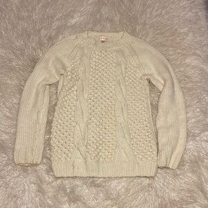 Mossimo Supply Co. Cream Cable Knit Sweater